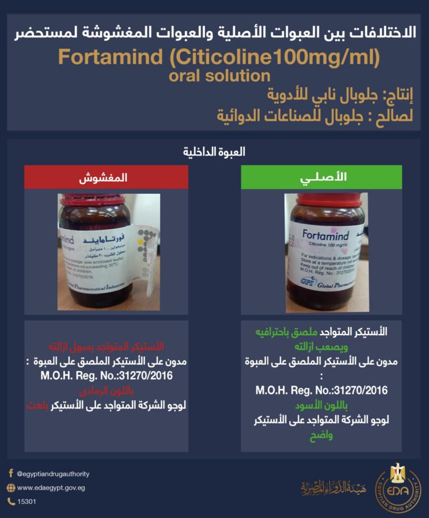 هيئة الدواء تضبط وتحرز عبوات مغشوشة من «فورتامايند»